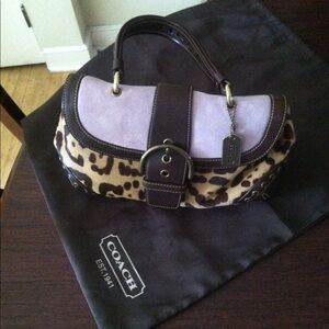 - COACH LTD ED MADISON OCELOT HAIRCALF SUEDE PURSE
